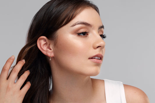 Tiny Drop Huggie Hoop Earrings