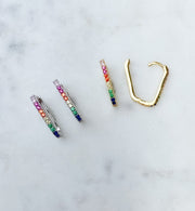 Rainbow Hoop Earrings
