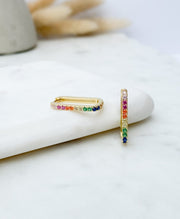 Rainbow Hoop Earrings