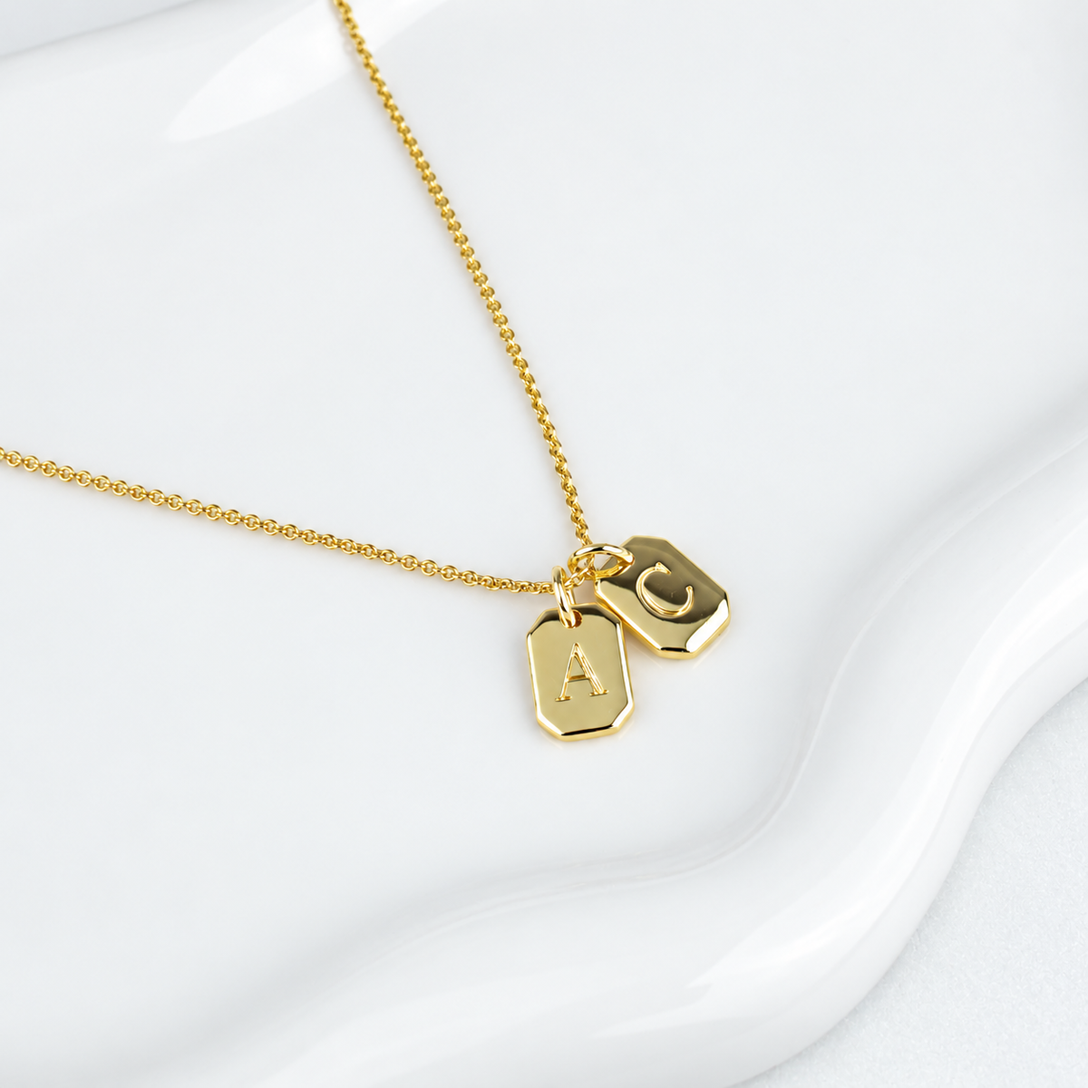 Initial Tag Necklace