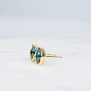 Organic Bezel Stud Earrings