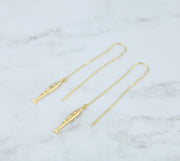 Gold earrings, Threader earrings, fish earrings, mini fish threader earrings, womens earrings, birthday gifts for her, gifts for women