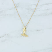 Gold plated cowboy boot neckalce