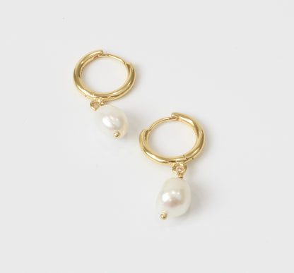 Freshwater Pearl Hoop Earrings