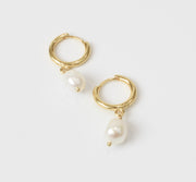 Freshwater Pearl Hoop Earrings