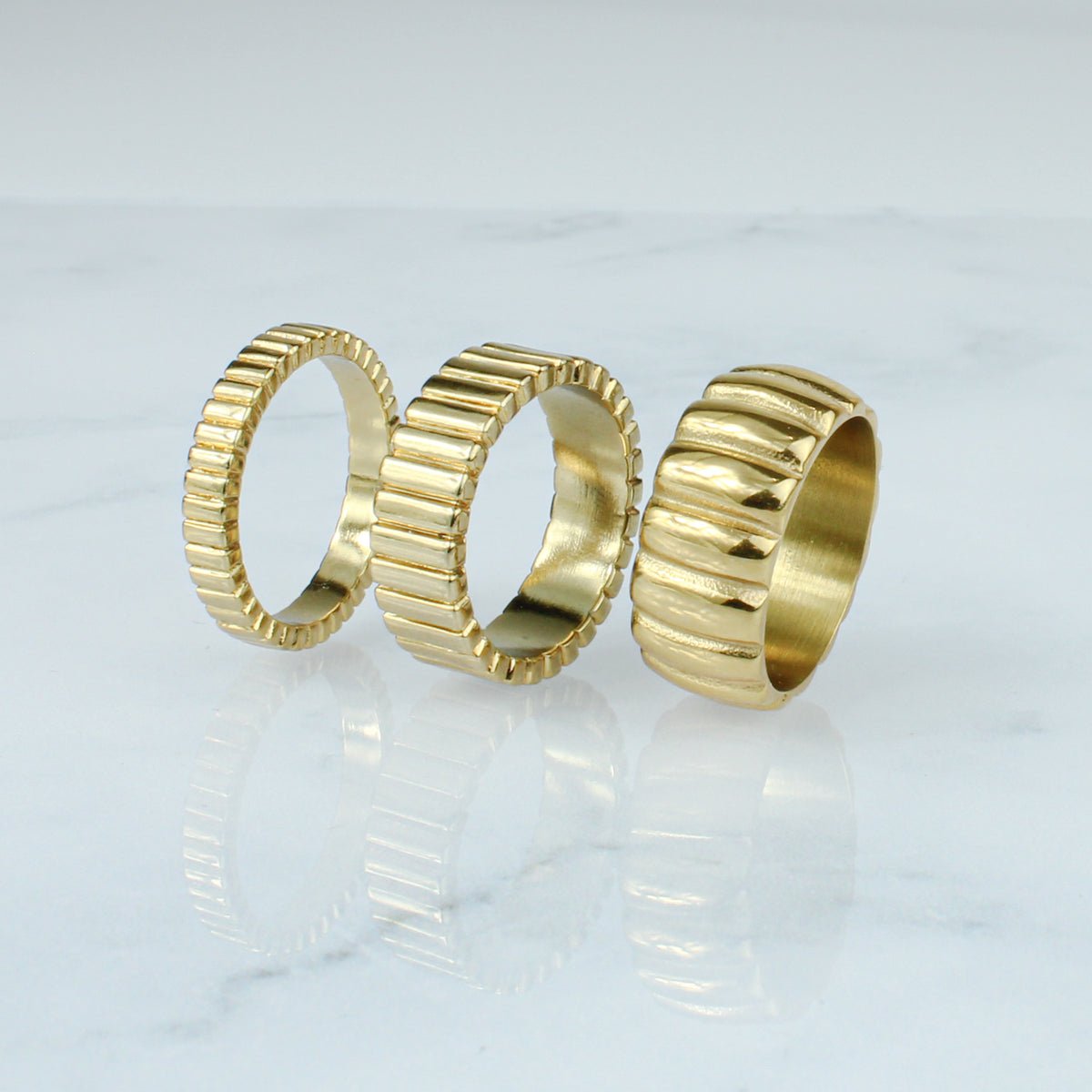 Ribbed Band Ring – TJS