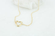 Heart Charm Ring Necklace