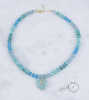 Amazonite Beaded Heart Necklace