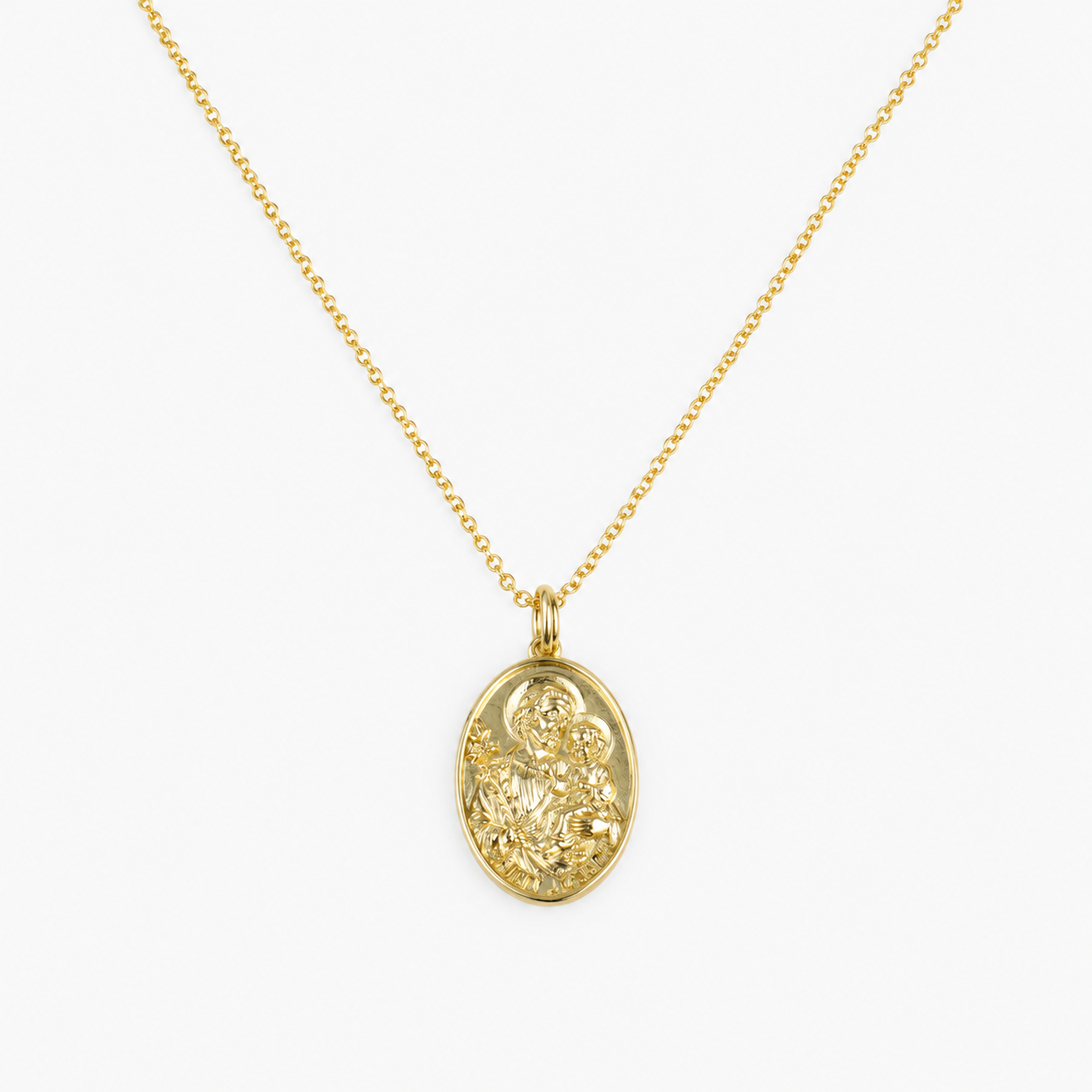 14K Gold St Joseph Necklace, Gold necklace, necklaces for women, Saint jewelry, necklace, Protection Necklace, Faith Jewelry, Gift for her