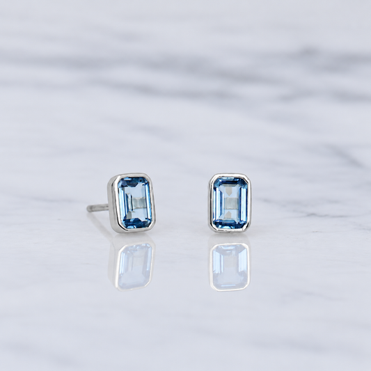 Aquamarine Studs