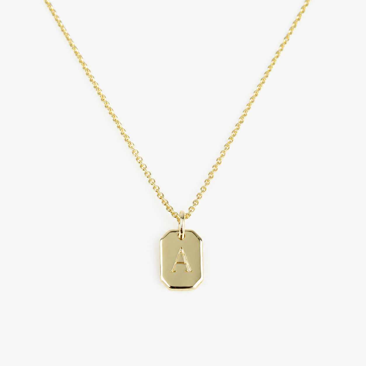 Initial Tag Necklace