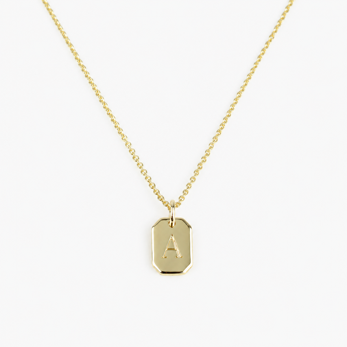Initial Tag Necklace