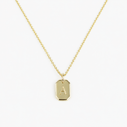 Initial Tag Necklace