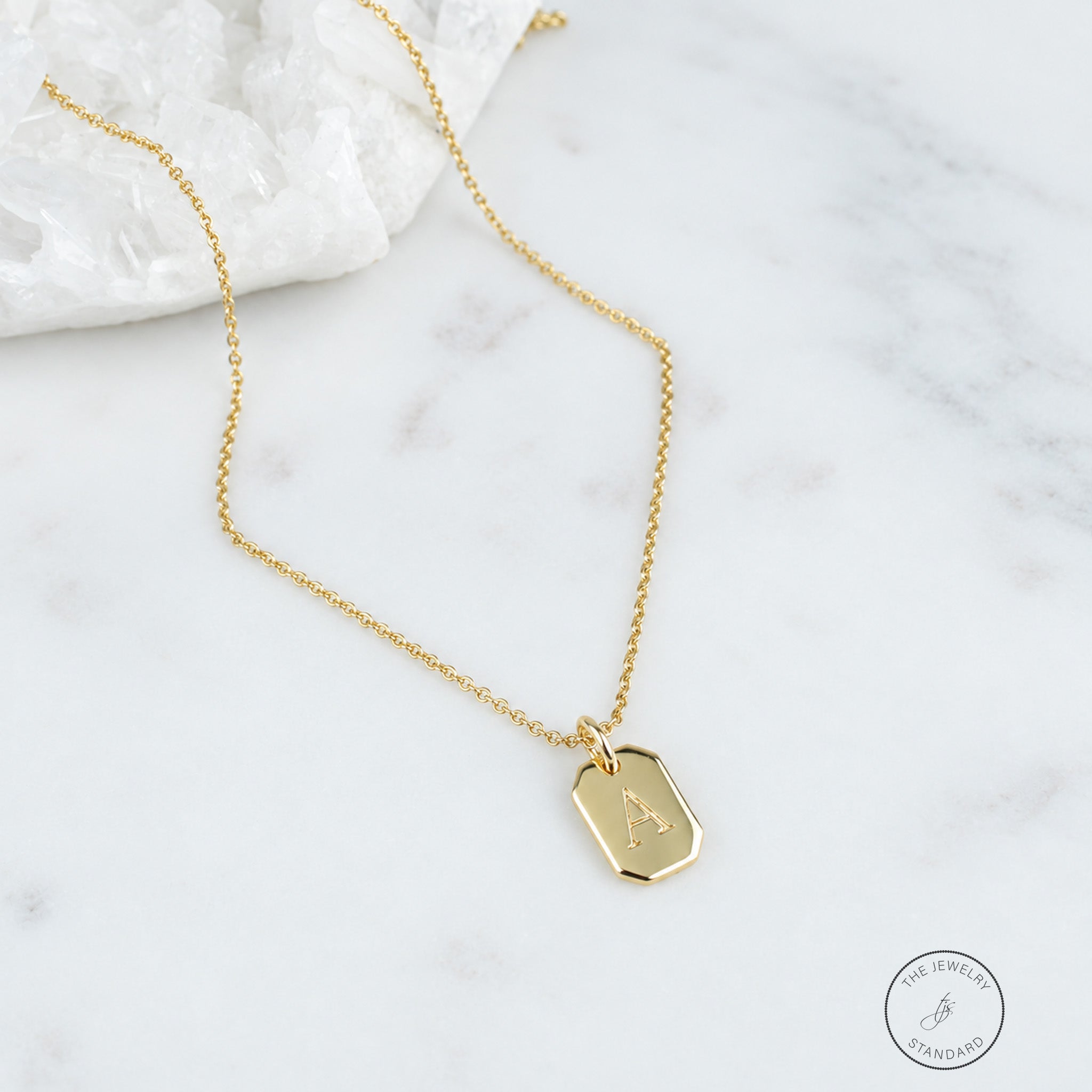 Initial Tag Necklace