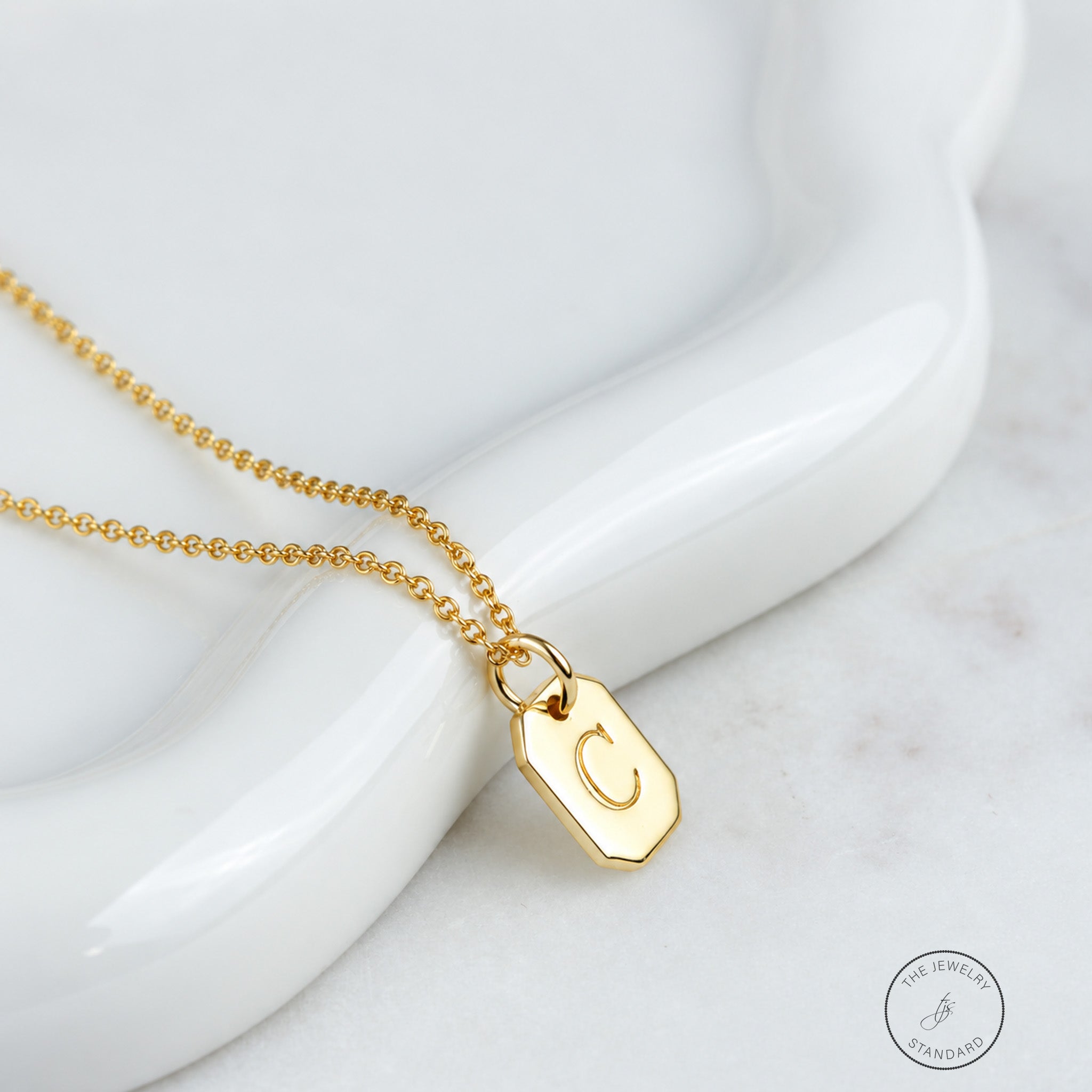 Initial Tag Necklace