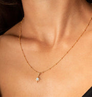 Silver Opal Star Necklace