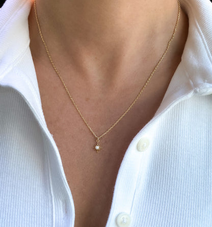 Tiny Opal Star Necklace
