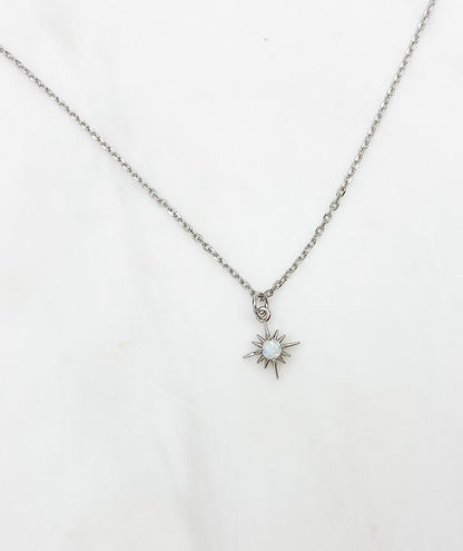 Tiny Opal Star Necklace