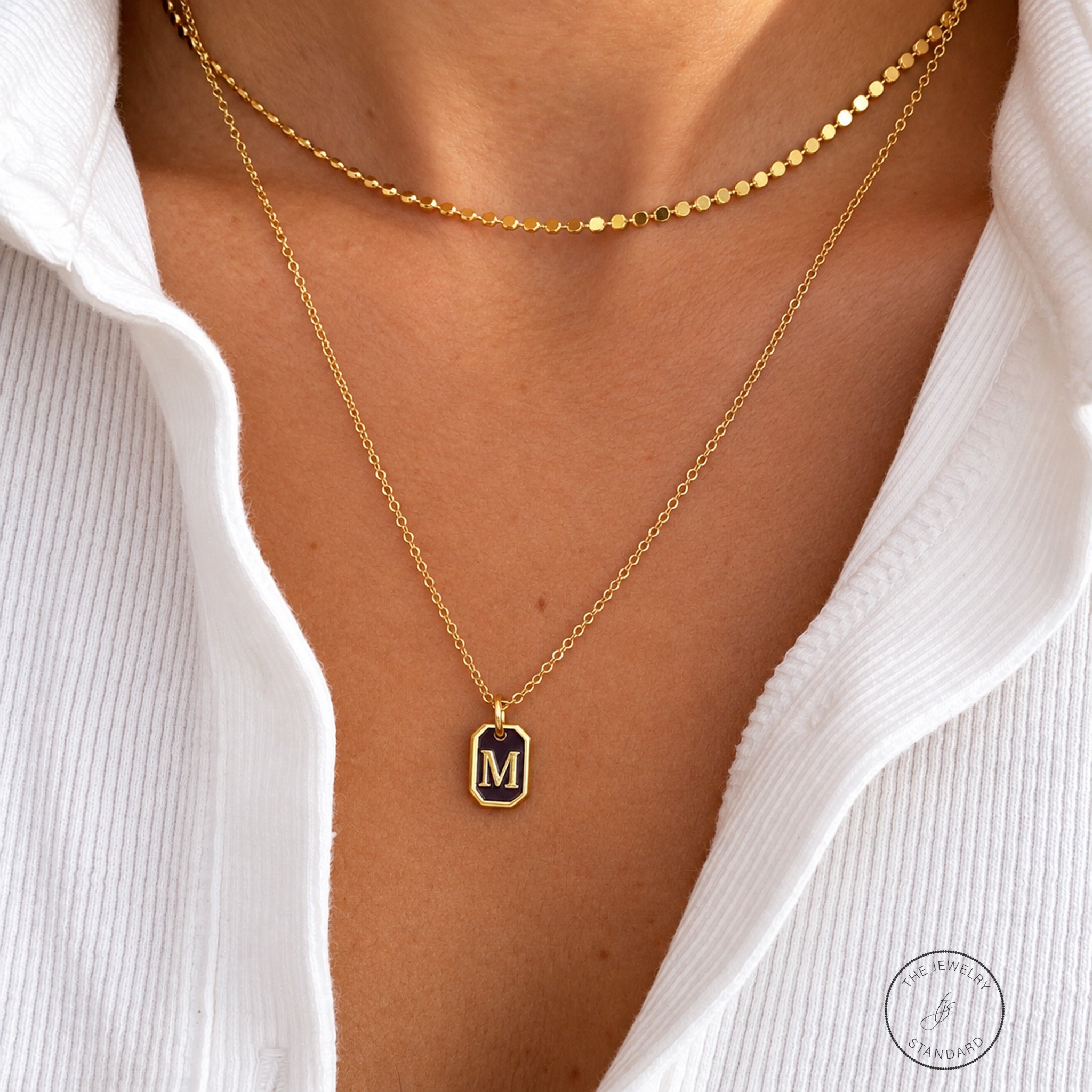 Initial Tag Necklace