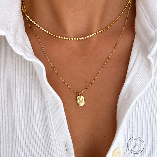Initial Tag Necklace