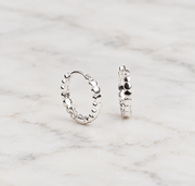 2mm Flat Dot Hoop Earrings