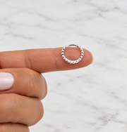 2mm Flat Dot Hoop Earrings