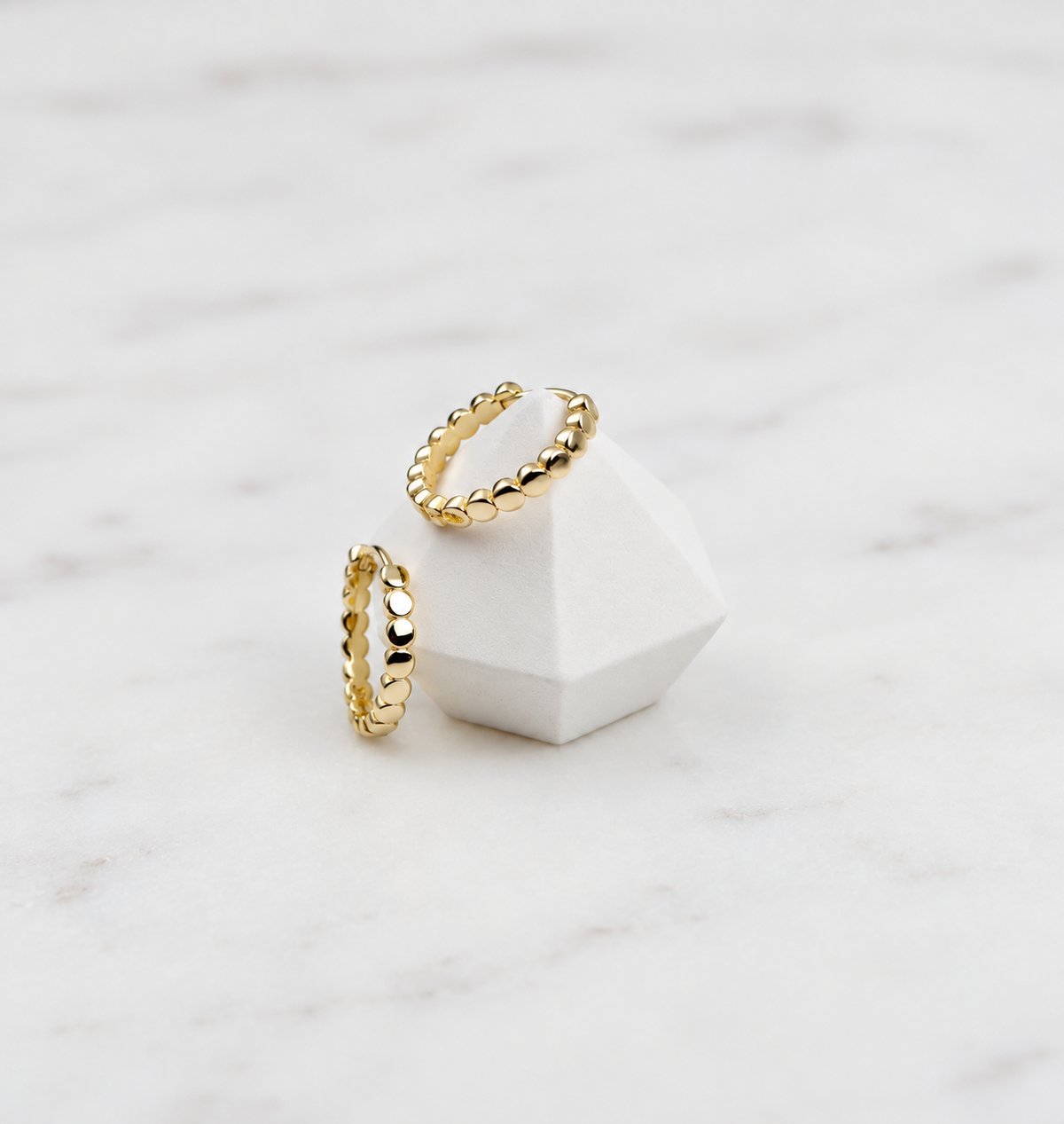 2mm Flat Dot Hoop Earrings