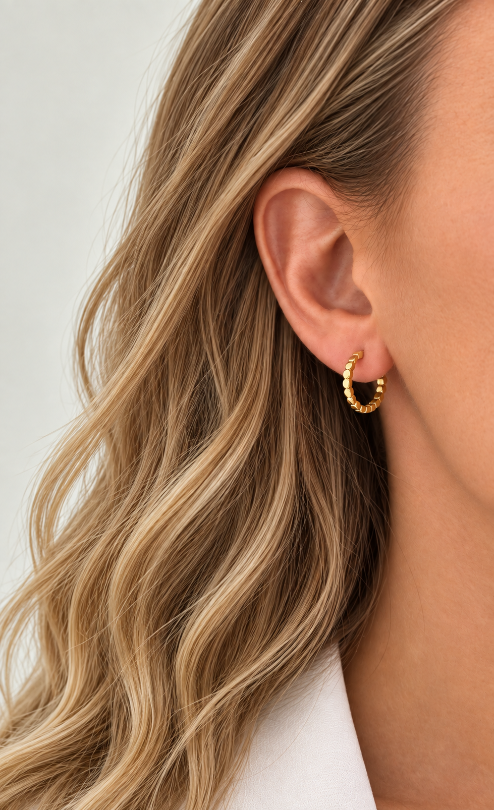 2mm Flat Dot Hoop Earrings