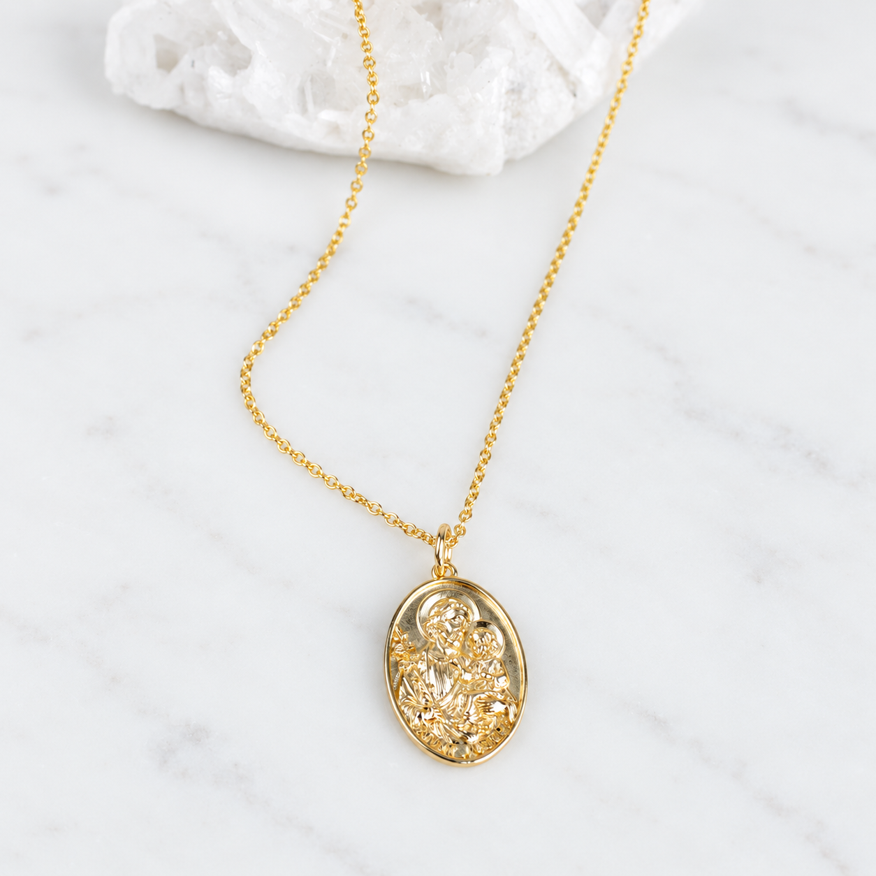 14K Gold St Joseph Necklace, Gold necklace, necklaces for women, Saint jewelry, necklace, Protection Necklace, Faith Jewelry, Gift for her