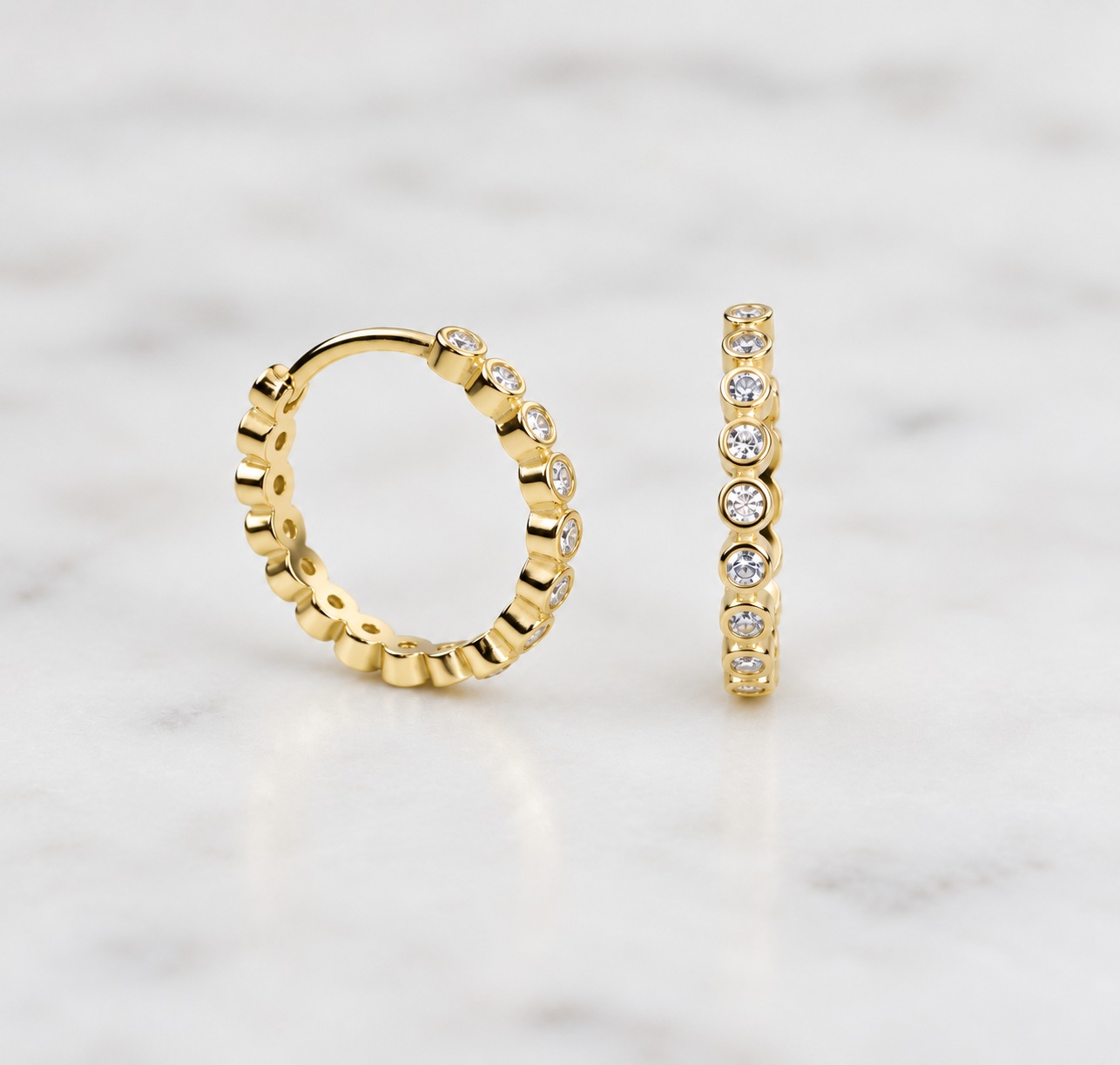 Mini CZ Hoop Earrings