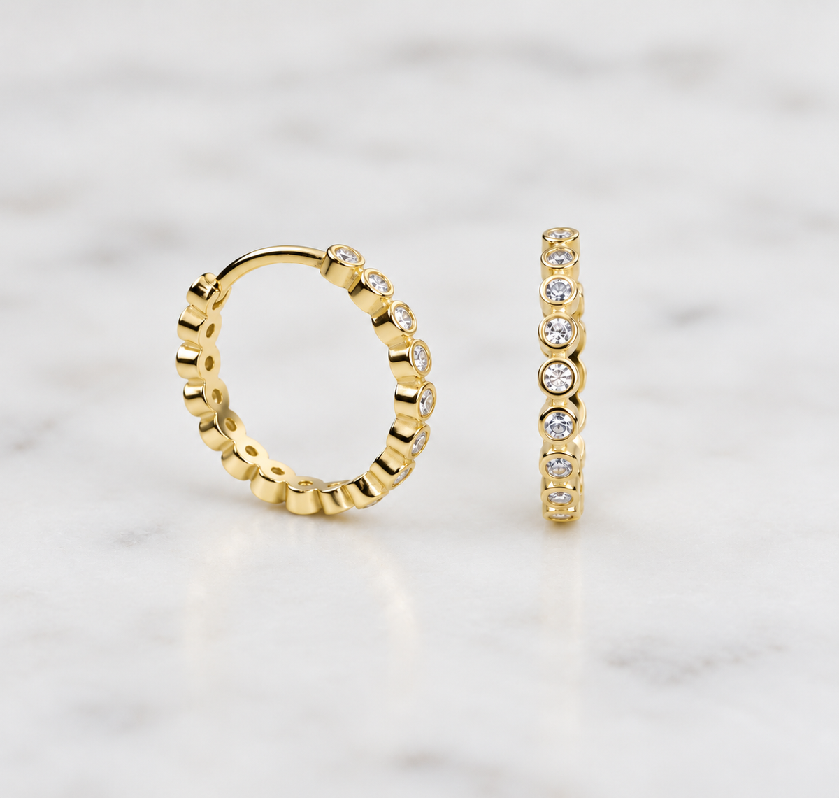 Mini CZ Hoop Earrings