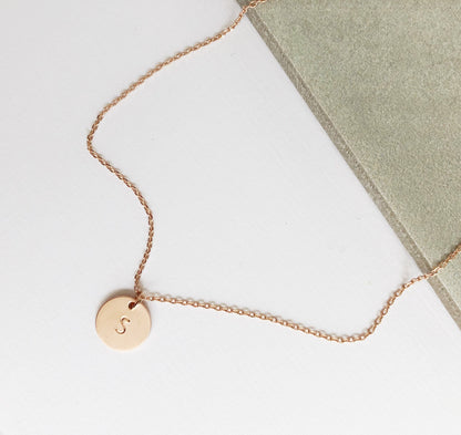 initial necklace, rose gold necklace, initial pendant necklace, Dainty necklace, Bridesmaid gifts, gifts for her, gift for women, jewelry