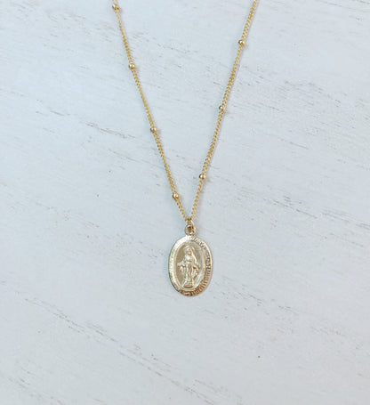 Oval Mary Necklace