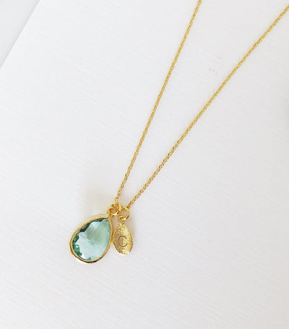 personalized gift, gold dainty necklace, bridesmaid gift, personalized jewelry, Dainty jewelry, teardrop necklace