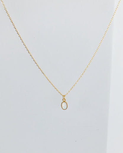 Opal necklace, Gold necklace, dainty gold  necklace, october birthstone, Dainty jewelry, jewelry, birthday gifts for her, simple necklace