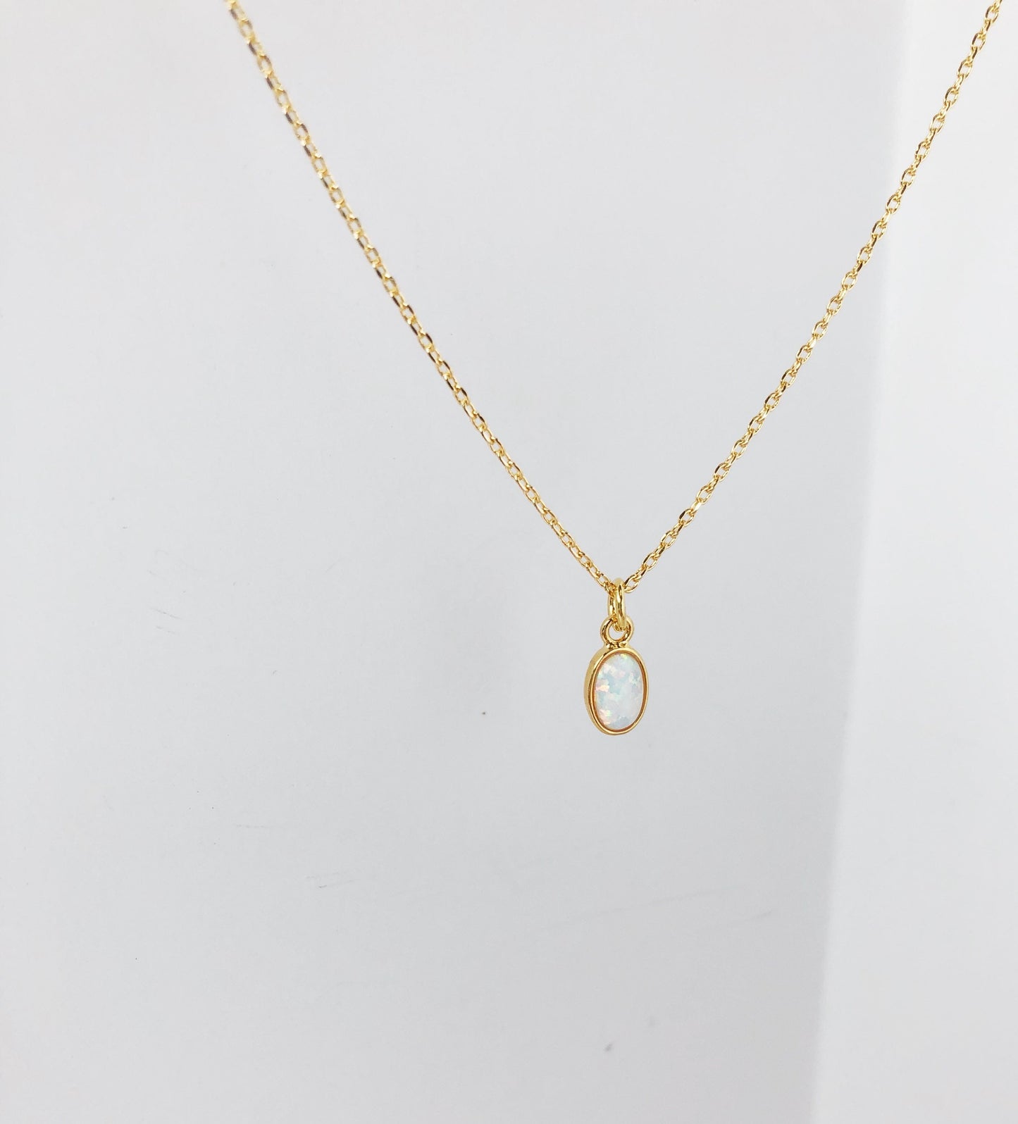 Opal necklace, Gold necklace, dainty gold  necklace, october birthstone, Dainty jewelry, jewelry, birthday gifts for her, simple necklace