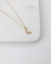 Moon necklace, opal necklace, dainty necklace, necklaces for women, gold necklace, opal necklace, dainty jewelry, birthday
