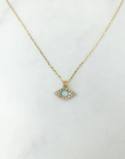 Opal Evil Eye Necklace