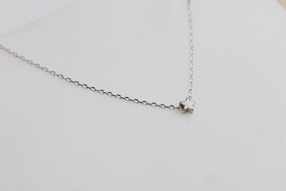 Simple necklace, friend star necklace, Gold necklace, Rose gold necklace, celestial jewelry, Dainty star jewelry, Layering necklace,