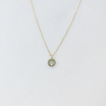 Minimal starburst pendant necklace