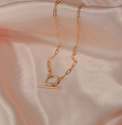 Paper clip toggle chain, Necklaces for women, chain link necklace, Gold filled necklace, dainty necklace, thick chain necklace