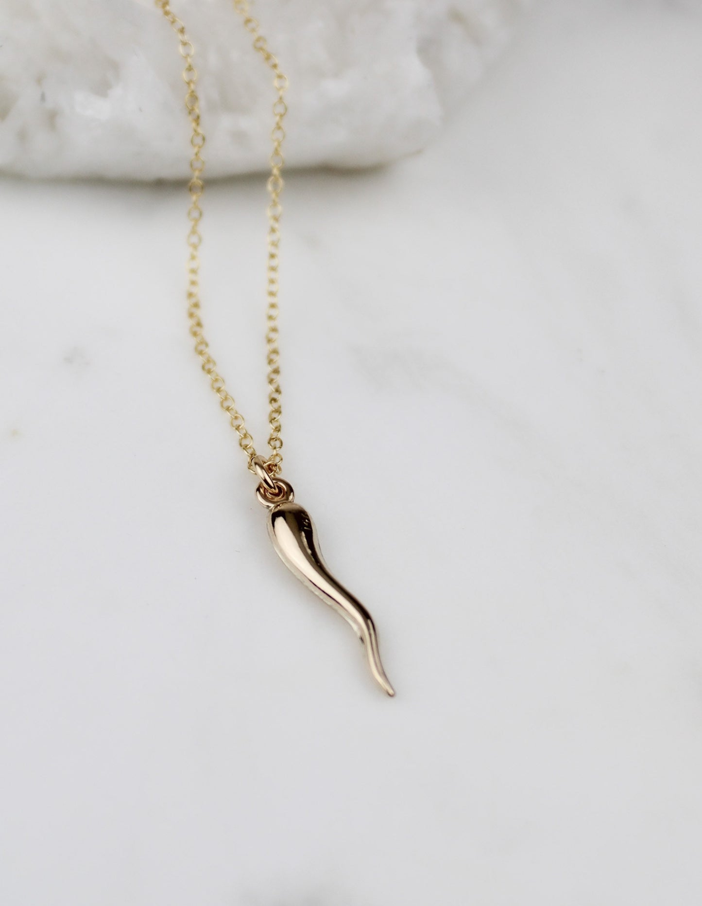 Italian horn necklace, dainty necklace, layering necklace, protection necklace, necklaces for women, Horn necklace, Gold filled necklace