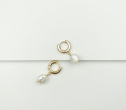 Pearl earrings, Hoop earrings, gold earrings, gold hoop earrings, pearl hoop earrings, hoops, earrings, gifts for her
