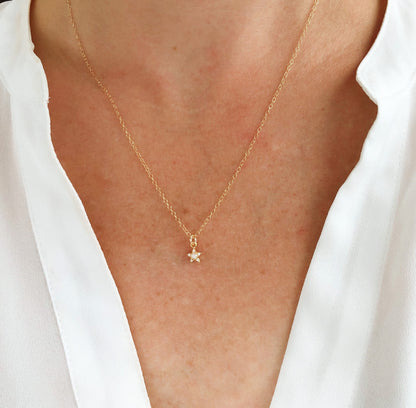 Opal star necklace, Best friend gift, dainty necklace, opal necklace, gold filled necklace, Simple necklace, necklaces for women