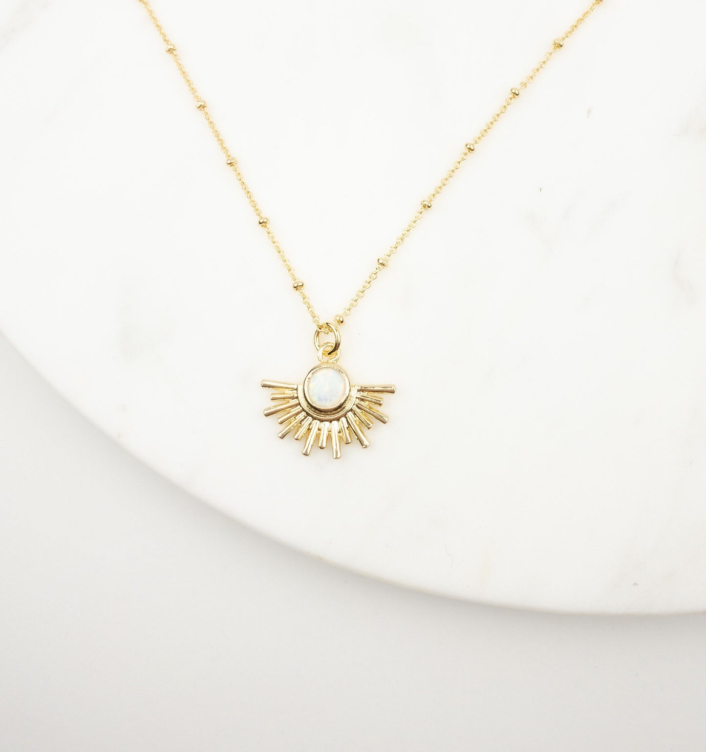 Sun necklace, celestial jewelry, Opal necklace, gold necklace, sun pendant necklace, birthday gifts for her, necklaces for women