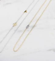 Two Tone Initial Necklace