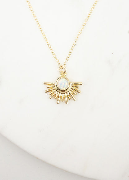 Sun necklace, celestial jewelry, Opal necklace, gold necklace, sun pendant necklace, birthday gifts for her, necklaces for women