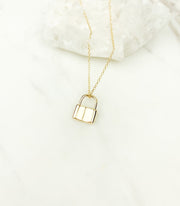 Lock necklace, padlock necklace, lg gold necklace, dainty necklace, mini padlock necklace, gold filled necklace, long padlock necklace