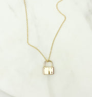 Lock necklace, padlock necklace, lg gold necklace, dainty necklace, mini padlock necklace, gold filled necklace, long padlock necklace