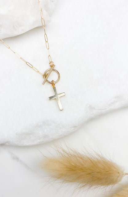 Toggle Cross Necklace